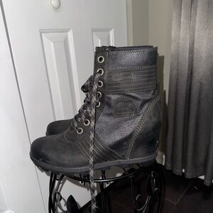 Sorel Women's Black Combat Boots